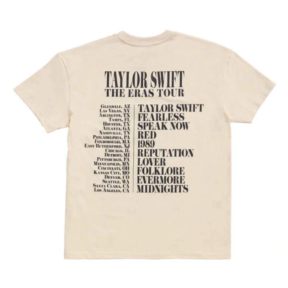 Taylor Swift | The Eras Tour US Dates Beige T-Shirt - Picture 2 of 7